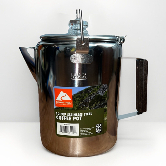 Ozark Trail 12 Cup Percolator Electric Coffee Percolator Ozark Trail 12-Cup  Stainless Steel